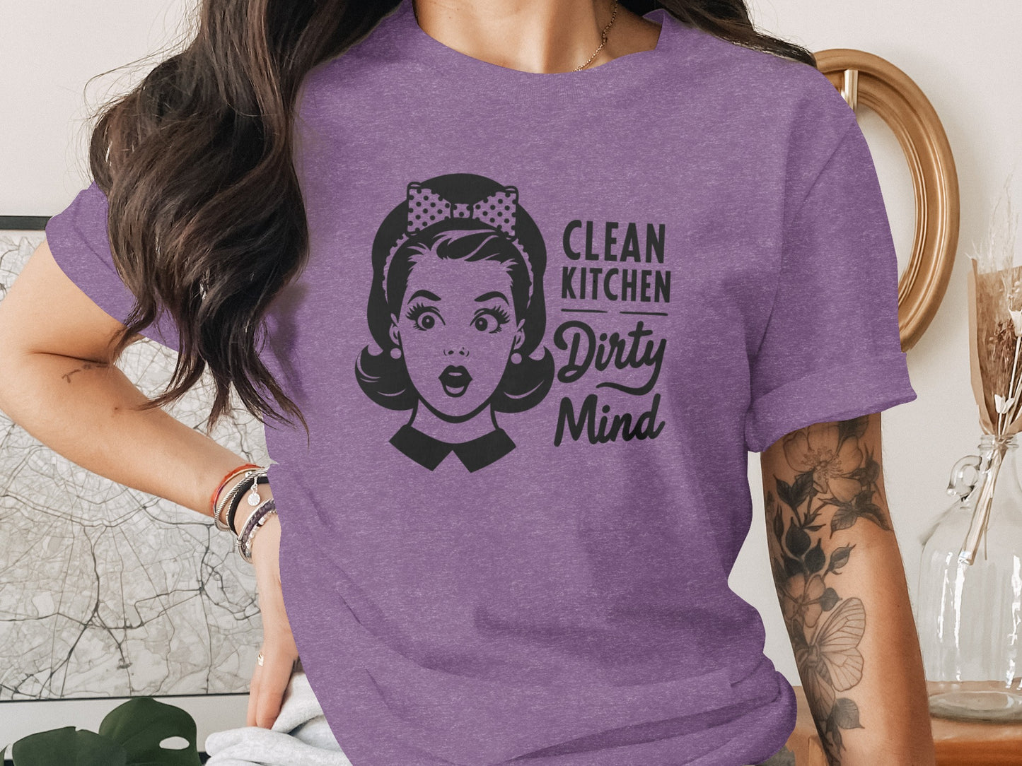 Clean Kitchen Dirty Mind Graphic T-Shirt Product