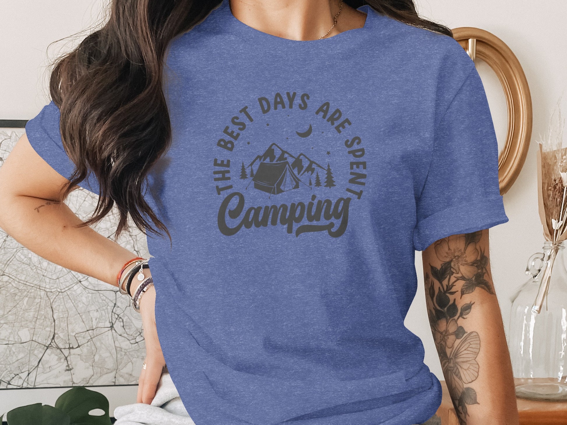 The Best Days Are Spent Camping Graphic Print T-Shirt T-Shirt - Outdoor & Adventure Collection - Mile Marker 16 Gear by Cloud 16 Clothing Co.