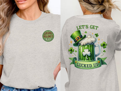 Scrappy Malone's Bar, Irish Pub, Shamrock Decor, Unique Gift, Other Products, St Patrick's Day Bar Sign, Irish Decor T-Shirt - Scrappy Malone's Bar 100-Proof Humor - Cloud 16 Clothing Co.