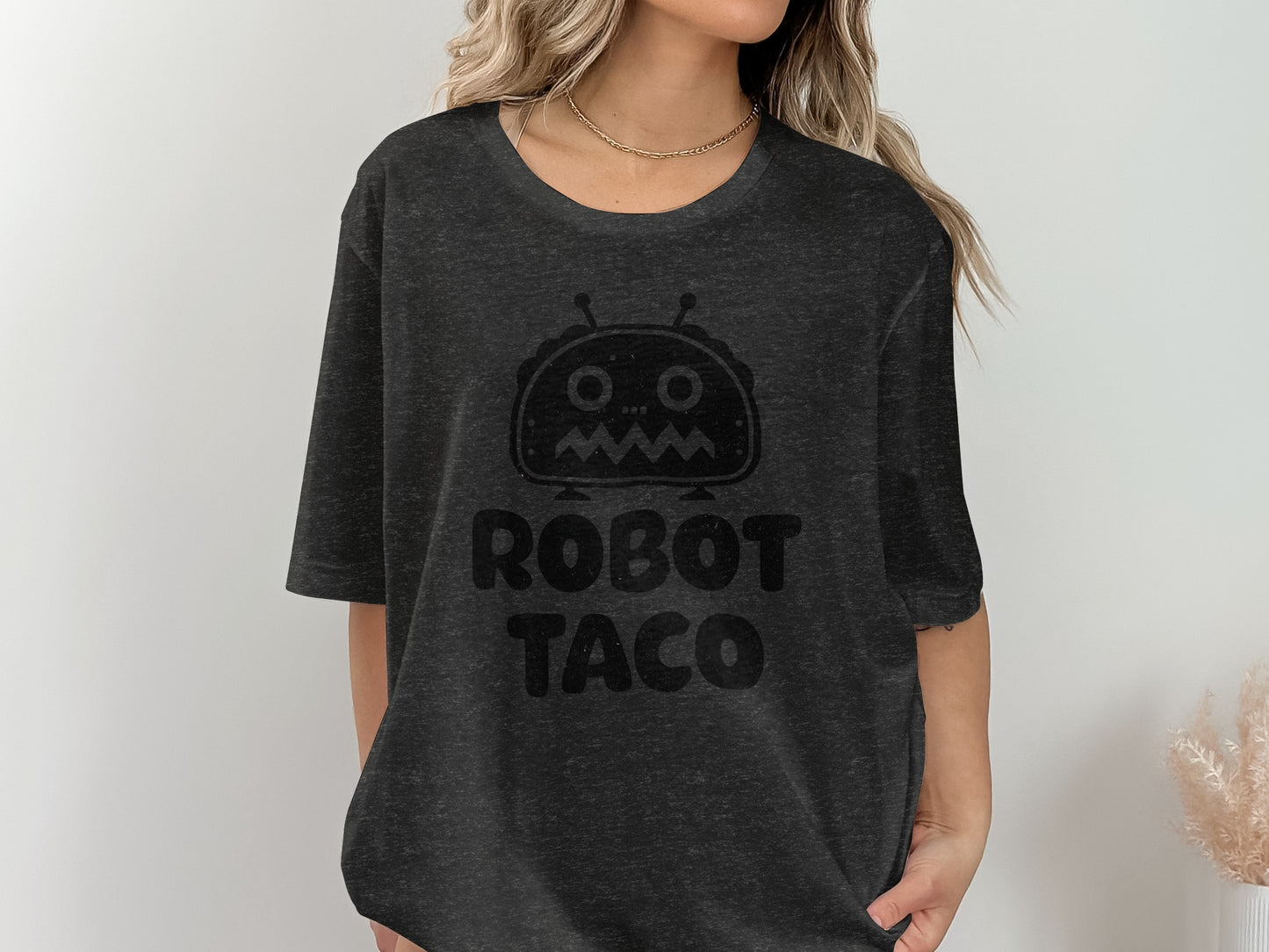 Robot Taco Graphic T-Shirt with Cute Robot Design