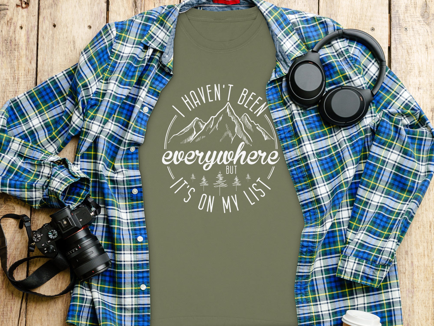 I Haven't Been Everywhere But It's On My List Long Sleeve T-Shirt Long Sleeve Tee - Outdoor & Adventure Collection - Mile Marker 16 Gear by Cloud 16 Clothing Co.
