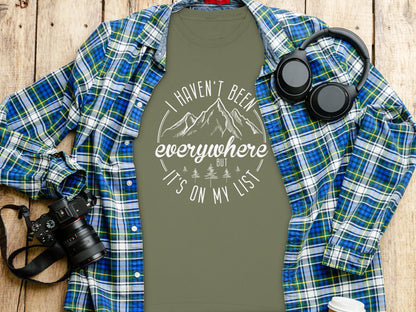 I Haven't Been Everywhere But It's On My List Long Sleeve T-Shirt Long Sleeve Tee - Outdoor & Adventure Collection - Mile Marker 16 Gear by Cloud 16 Clothing Co.