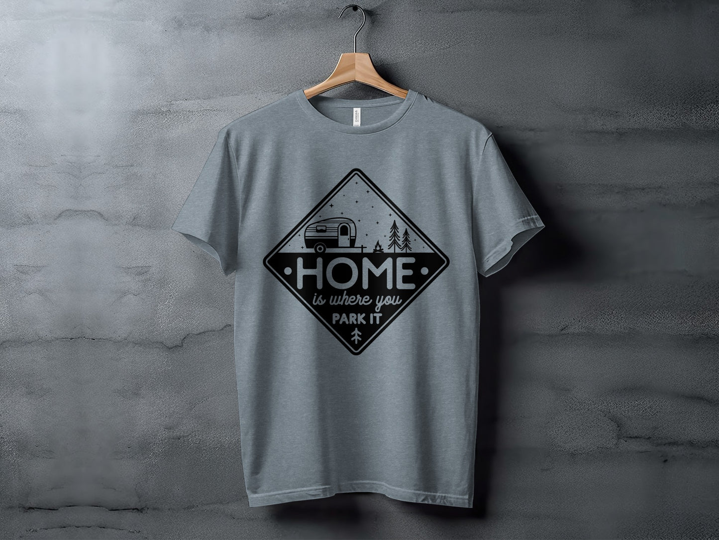 Home Is Where You Park It Camping RV Adventure T-Shirt T-Shirt - Outdoor & Adventure Collection - Mile Marker 16 Gear by Cloud 16 Clothing Co.