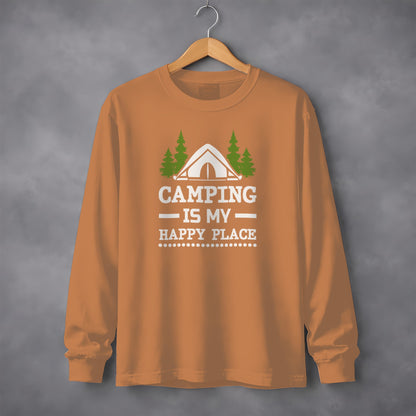 Camping Is My Happy Place Long Sleeve Shirt