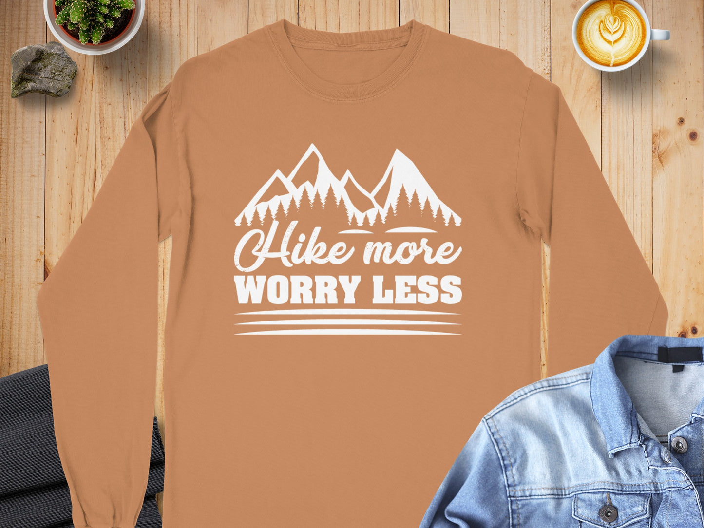 Hike More Worry Less Long Sleeve Outdoor Shirt