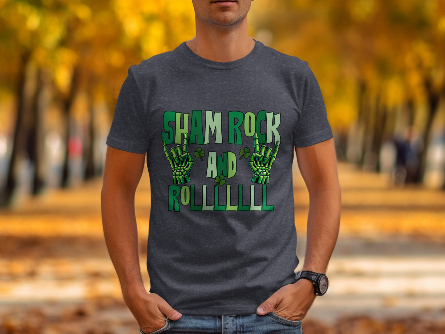 Sham Rock and Rollllll Graphic Tee Shirt Product