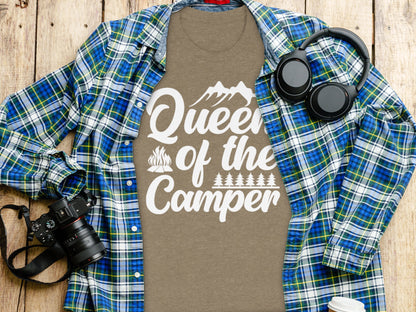 Queen of the Camper Graphic Print Camping Lover T-Shirt T-Shirt - Outdoor & Adventure Collection - Mile Marker 16 Gear by Cloud 16 Clothing Co.