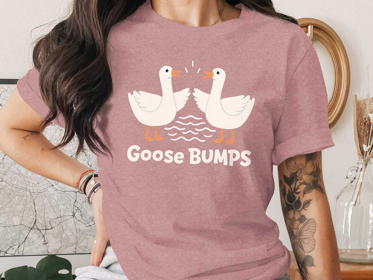 Goose Bumps Graphic Duck T-Shirt