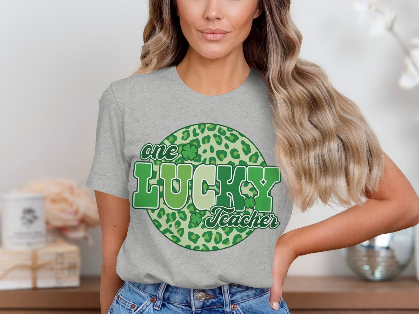 One Lucky Teacher Graphic Tee St Patrick's Day Shirt