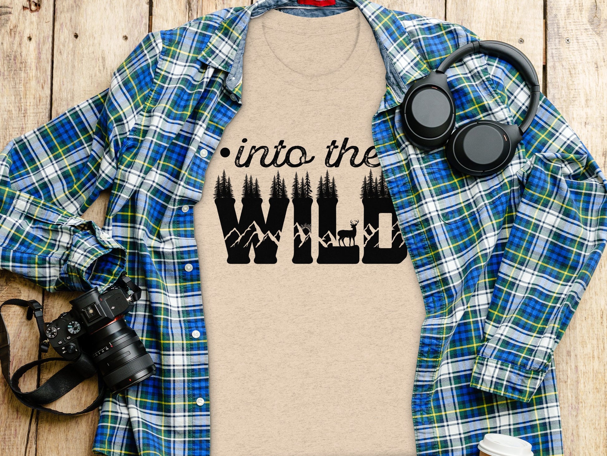 Into The Wild Outdoor Adventure Nature Inspired Graphic T-Shirt T-Shirt - Outdoor & Adventure Collection - Mile Marker 16 Gear by Cloud 16 Clothing Co.