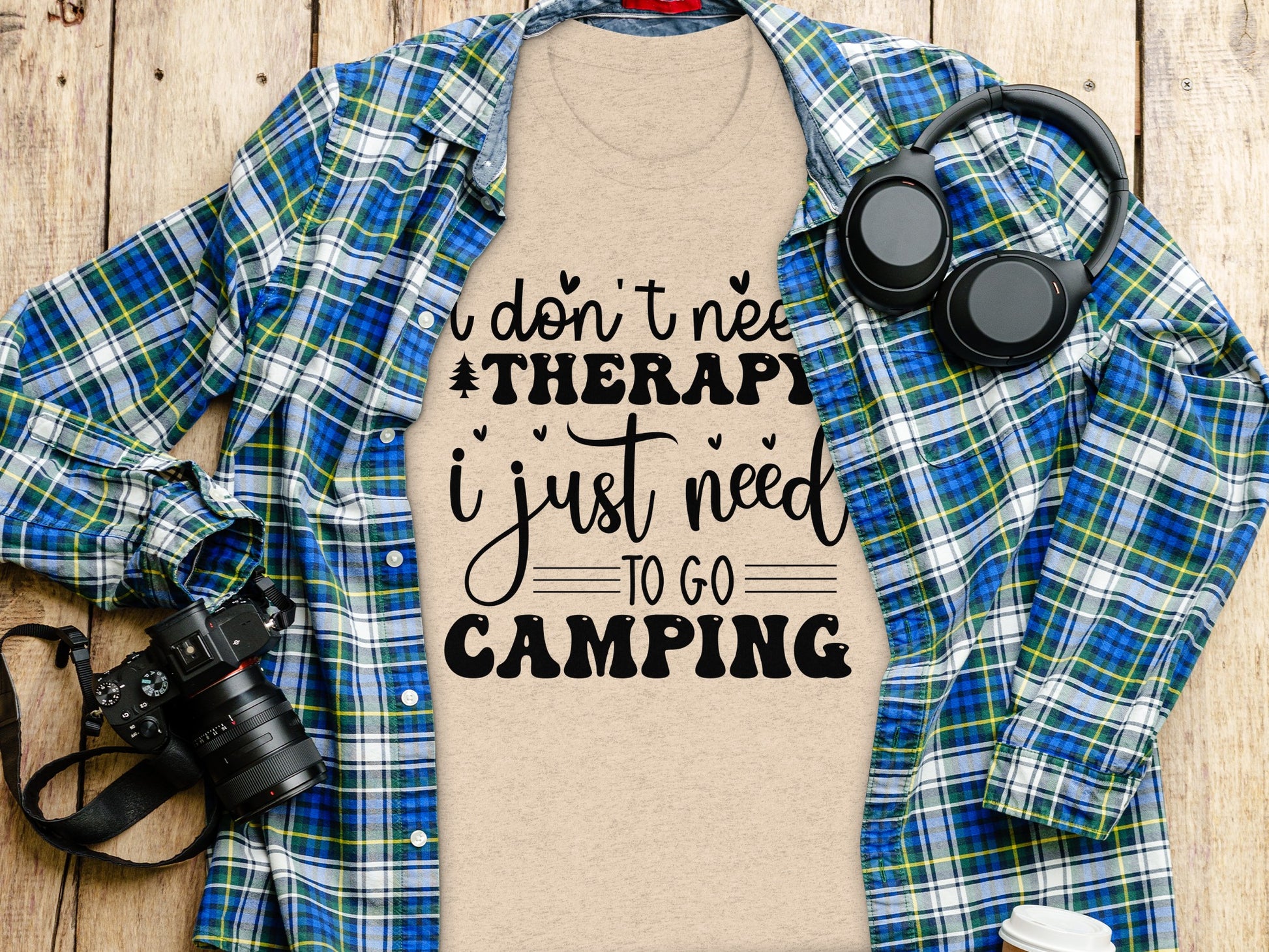 I Don't Need Therapy Just Camping Adventure T-Shirt T-Shirt - Outdoor & Adventure Collection - Mile Marker 16 Gear by Cloud 16 Clothing Co.