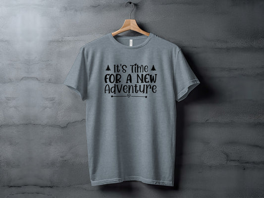It's Time For A New Adventure Graphic Design T-Shirt T-Shirt - Outdoor & Adventure Collection - Mile Marker 16 Gear by Cloud 16 Clothing Co.