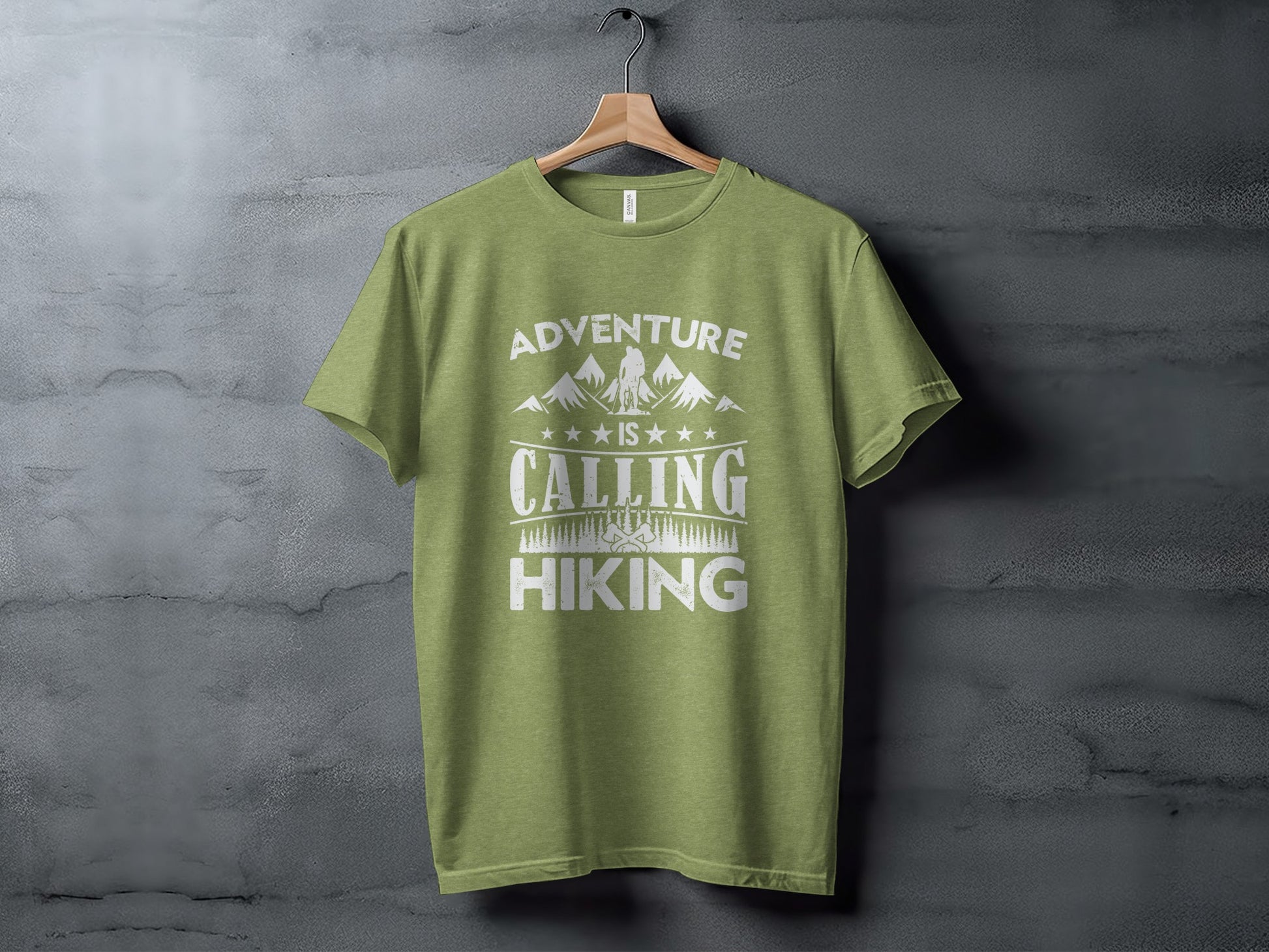 Adventure Is Calling Hiking Graphic Design T-Shirt T-Shirt - Outdoor & Adventure Collection - Mile Marker 16 Gear by Cloud 16 Clothing Co.