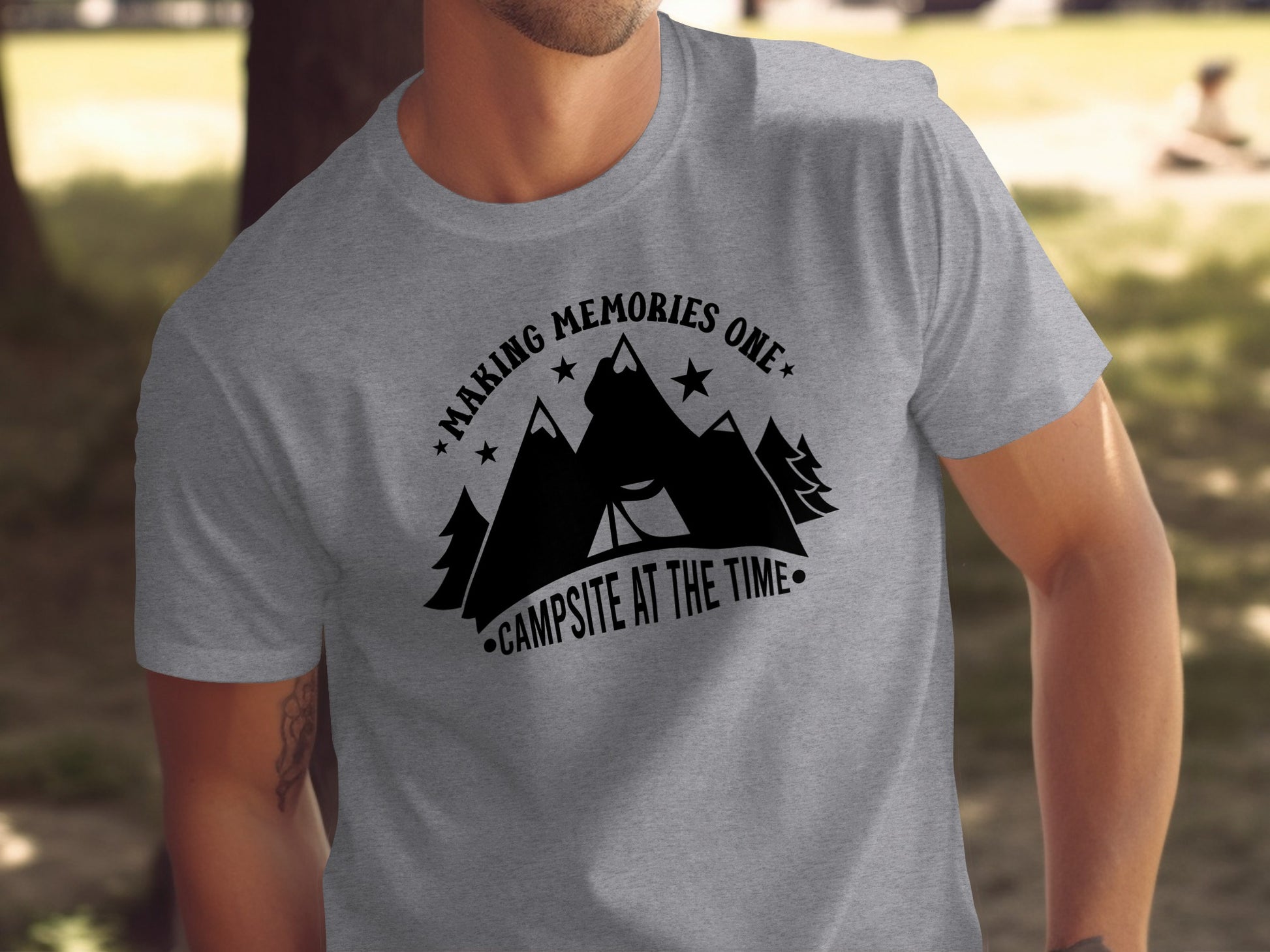 Making Memories One Campsite at the Time Graphic T-Shirt T-Shirt - Outdoor & Adventure Collection - Mile Marker 16 Gear by Cloud 16 Clothing Co.