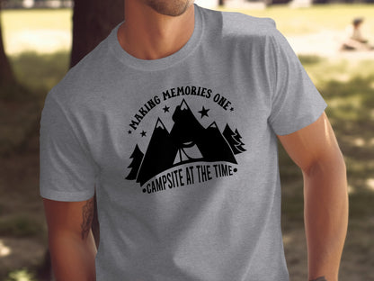 Making Memories One Campsite at the Time Graphic T-Shirt T-Shirt - Outdoor & Adventure Collection - Mile Marker 16 Gear by Cloud 16 Clothing Co.