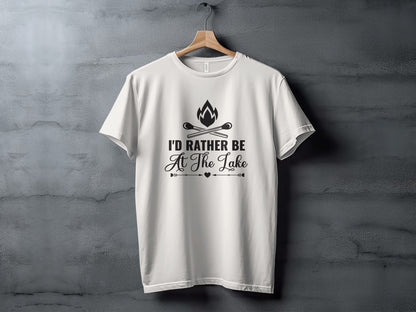 I'd Rather Be At The Lake With Matchsticks Design T-Shirt T-Shirt - Outdoor & Adventure Collection - Mile Marker 16 Gear by Cloud 16 Clothing Co.