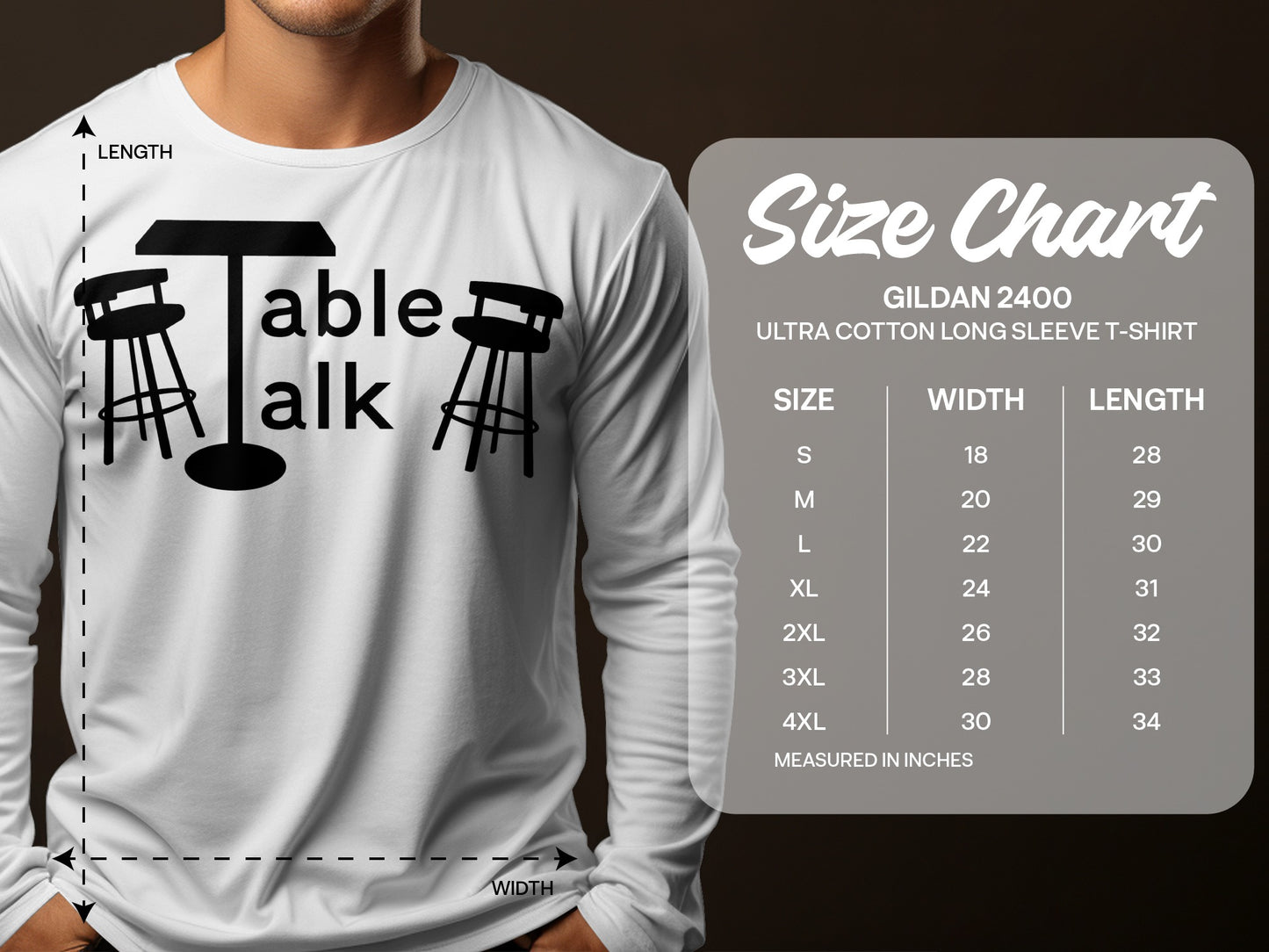 Table Talk Ultra Cotton Long Sleeve T-Shirt