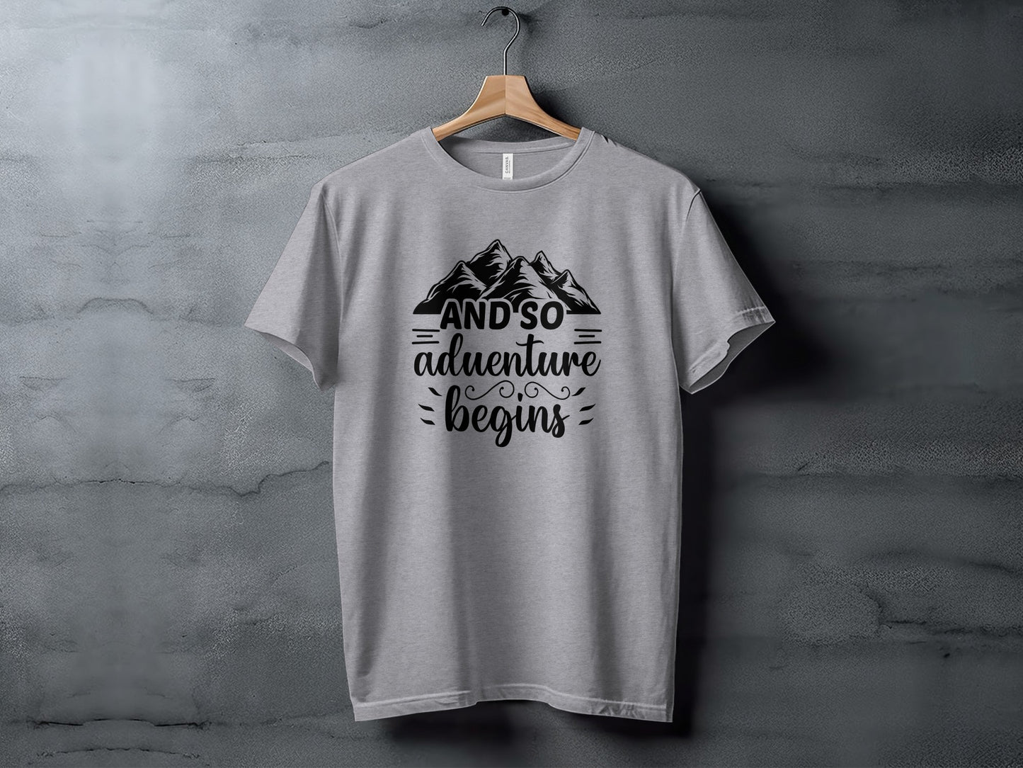 And So Adventure Begins Mountain Theme Graphic T-Shirt T-Shirt - Outdoor & Adventure Collection - Mile Marker 16 Gear by Cloud 16 Clothing Co.