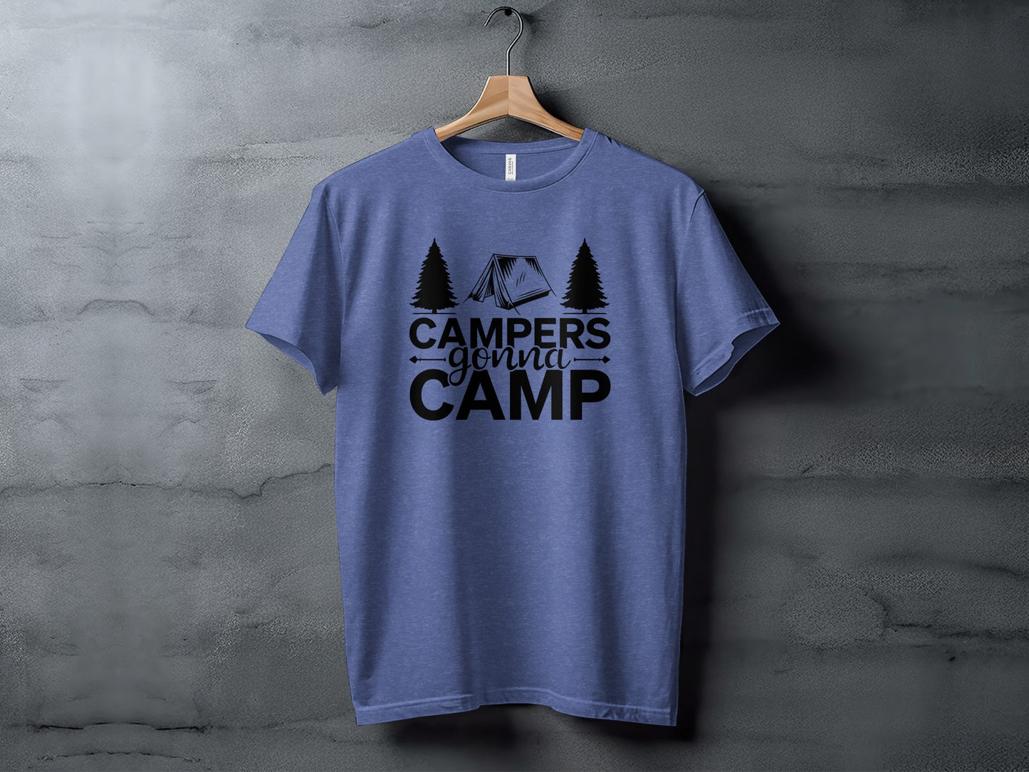 Campers Gonna Camp Tent and Trees Design Graphic T-Shirt T-Shirt - Outdoor & Adventure Collection - Mile Marker 16 Gear by Cloud 16 Clothing Co.