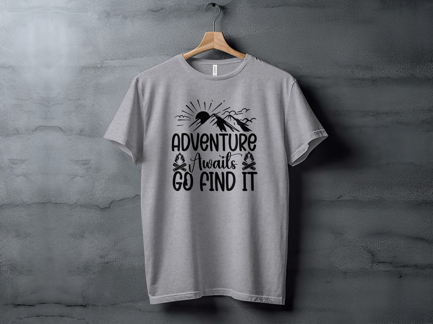 Adventure Awaits Go Find It Outdoorsy Graphic T-Shirt T-Shirt - Outdoor & Adventure Collection - Mile Marker 16 Gear by Cloud 16 Clothing Co.