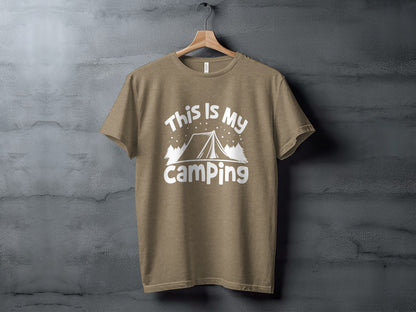 This Is My Camping Tent Outdoor Adventure Graphic T-Shirt T-Shirt - Outdoor & Adventure Collection - Mile Marker 16 Gear by Cloud 16 Clothing Co.