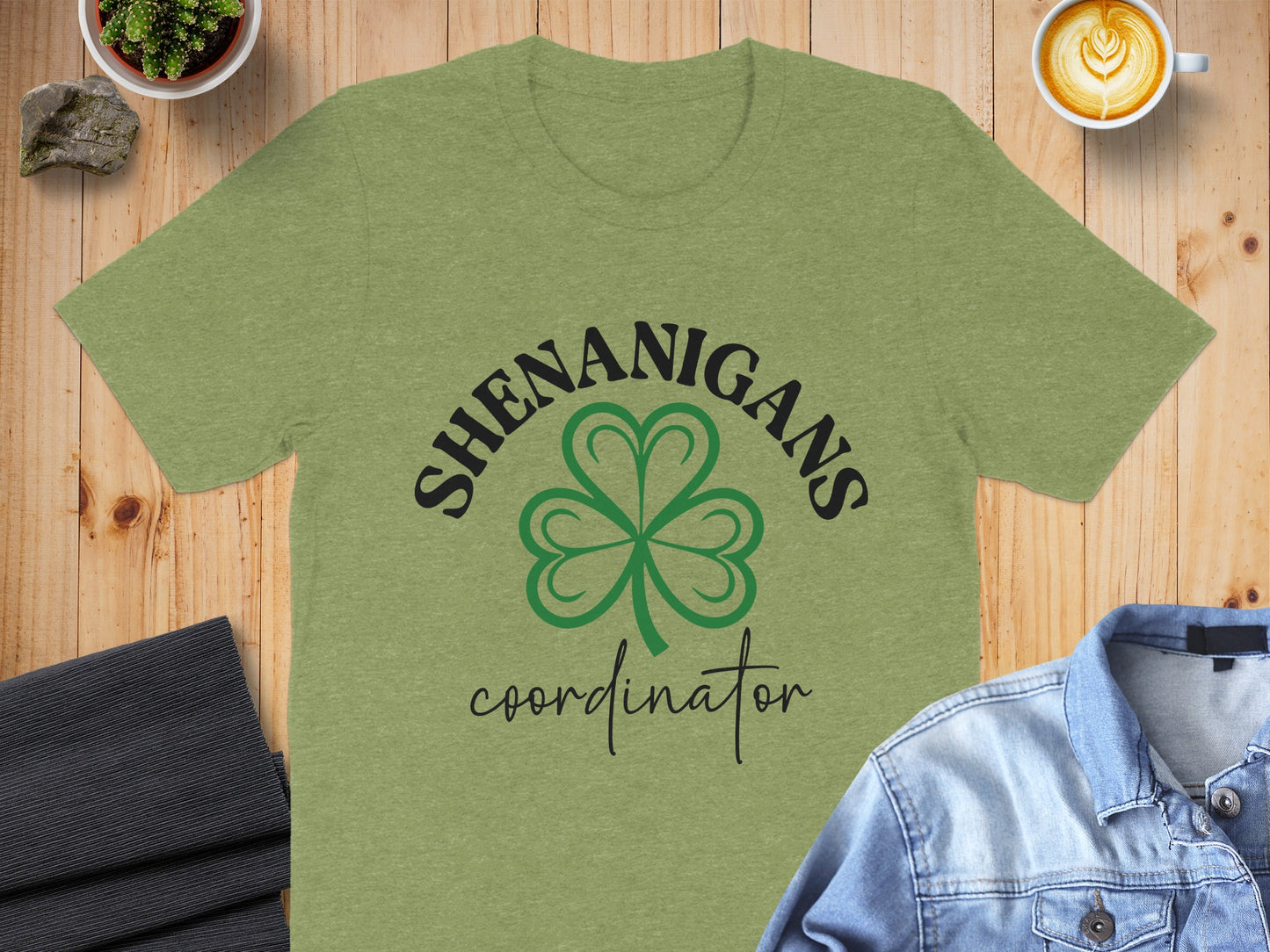 Shenanigans Coordinator Four Leaf Clover T-shirt