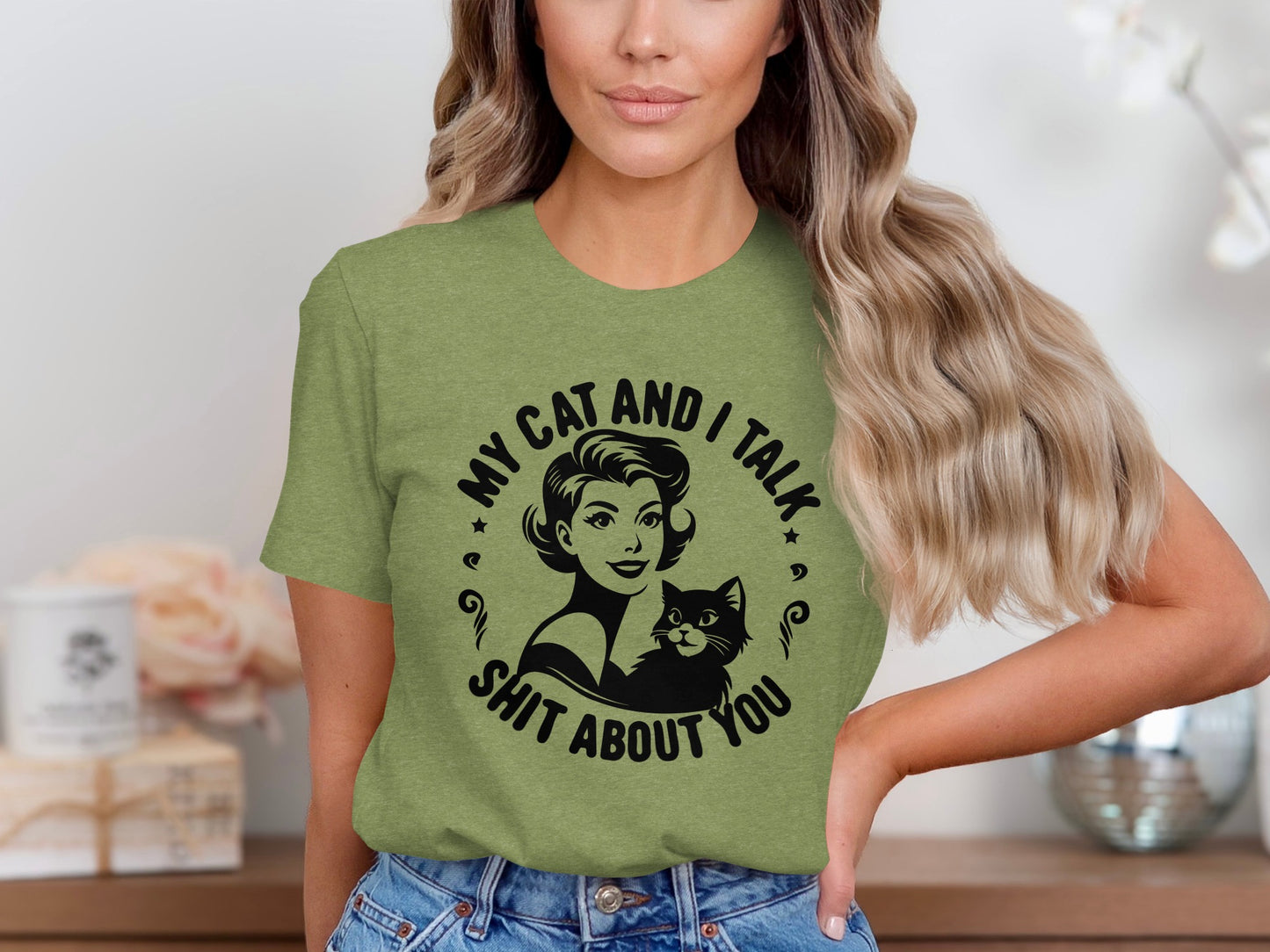 My Cat and I Talk Shit About You Funny Shirt