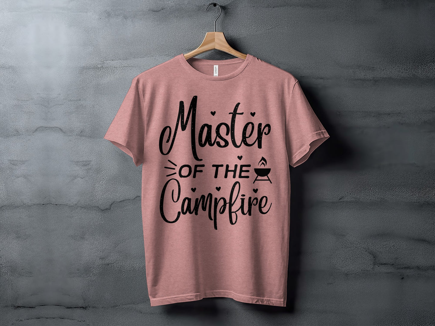 Master of The Campfire Design With Hearts T-Shirt T-Shirt - Outdoor & Adventure Collection - Mile Marker 16 Gear by Cloud 16 Clothing Co.