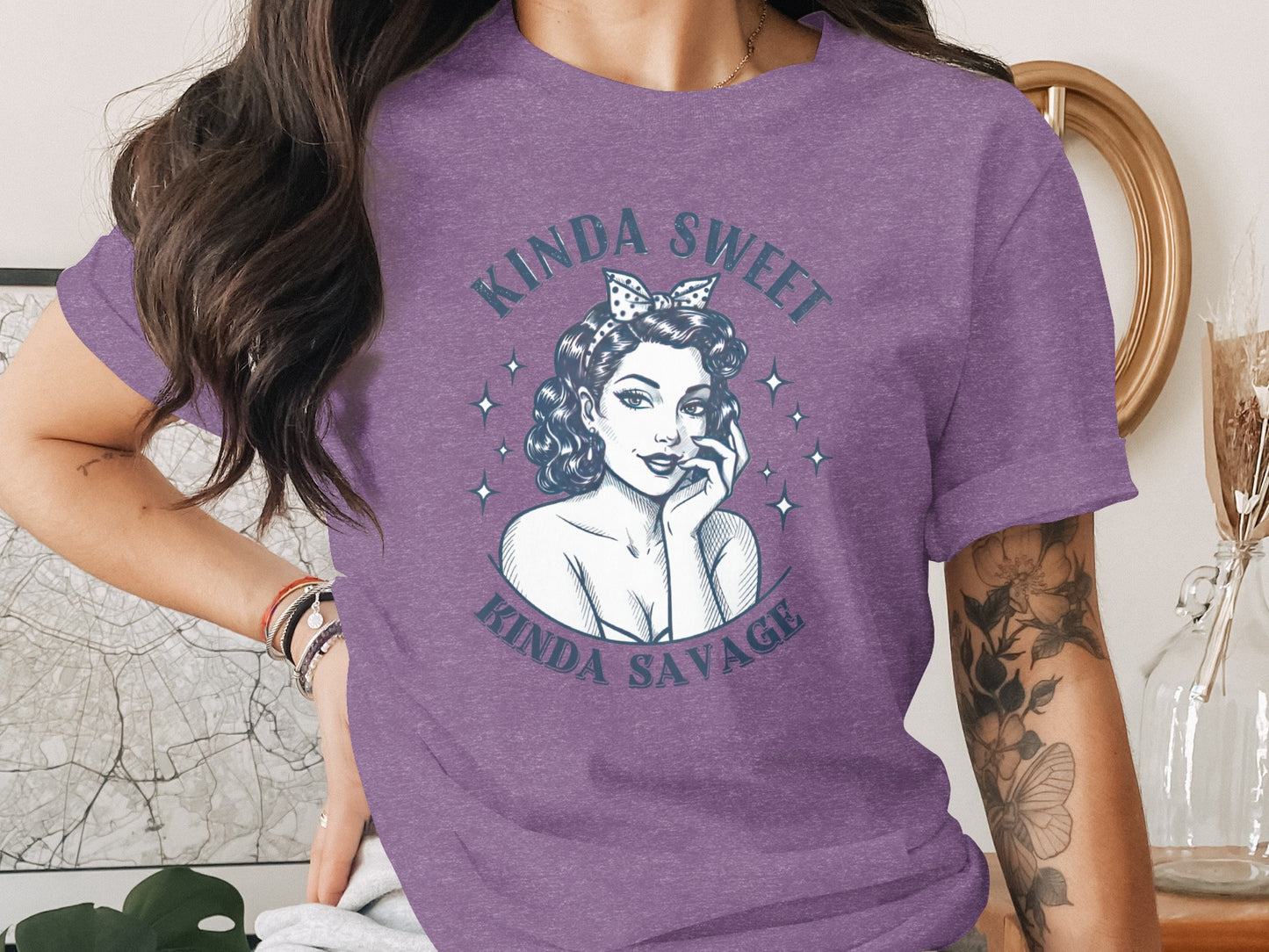 Kinda Sweet Kinda Savage Vintage Graphic T-shirt