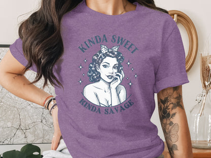 Kinda Sweet Kinda Savage Vintage Graphic T-shirt