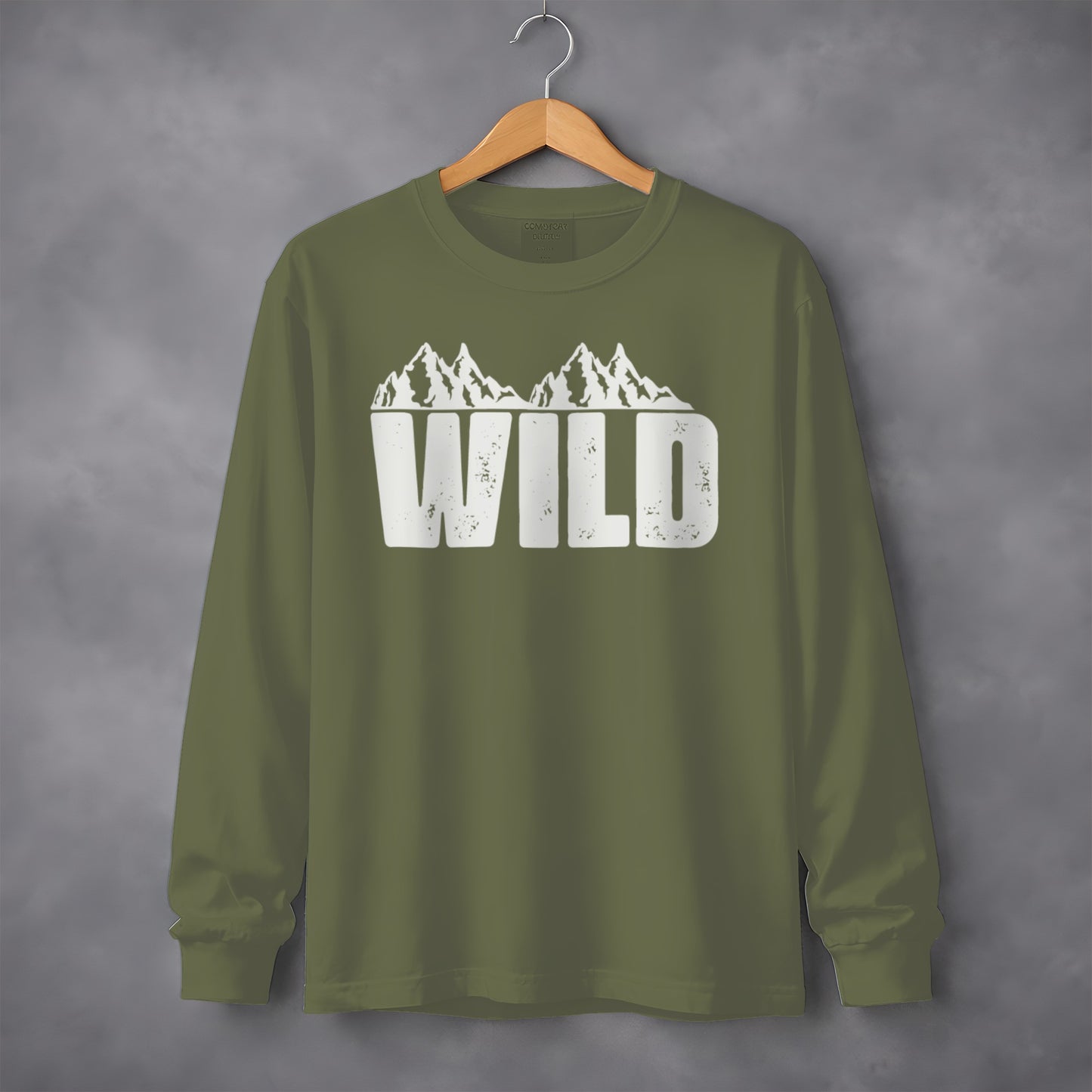 Wild Mountain Graphic Print Long Sleeve Shirt