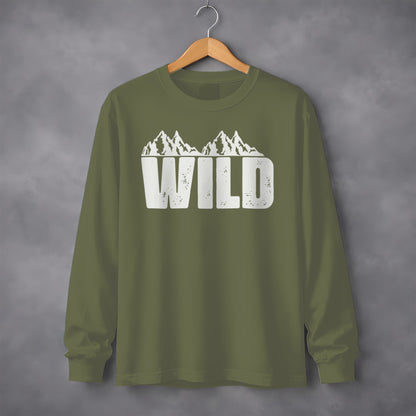 Wild Mountain Graphic Print Long Sleeve Shirt