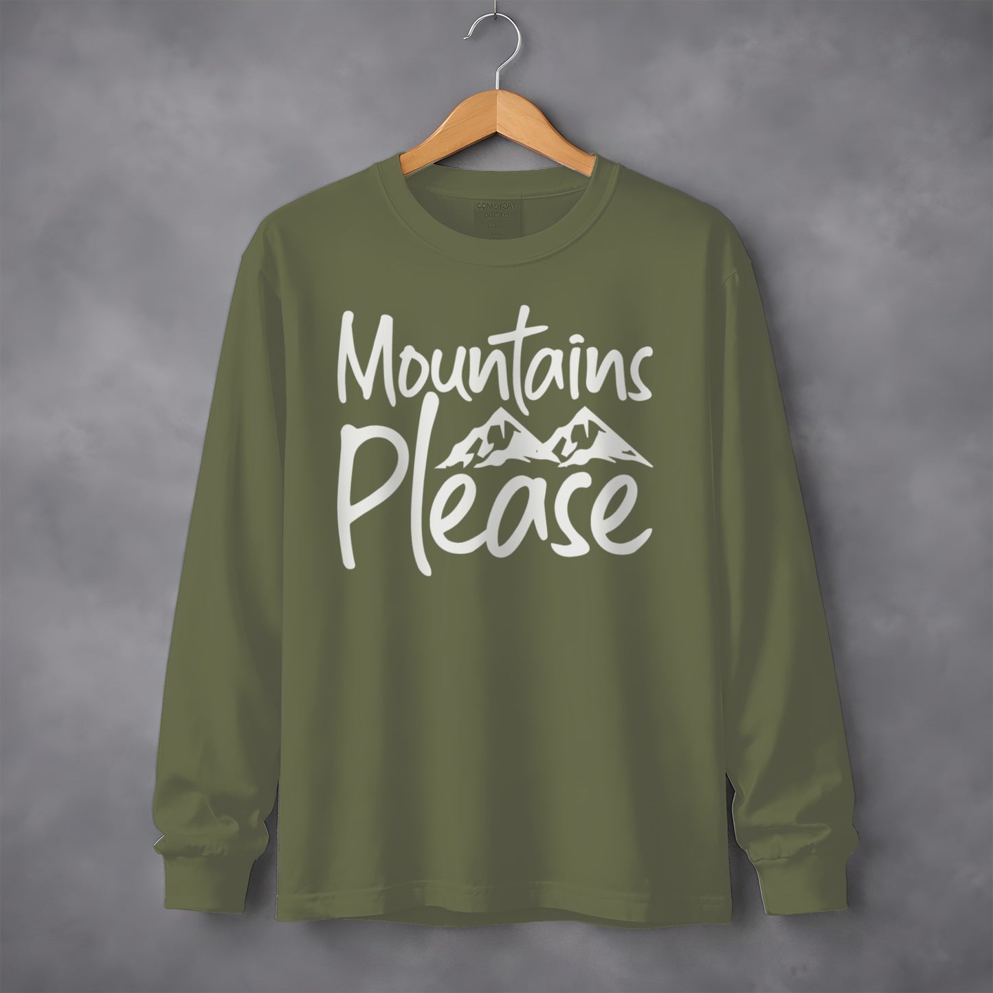 Mountains Please Long Sleeve Tee Outdoor Adventure