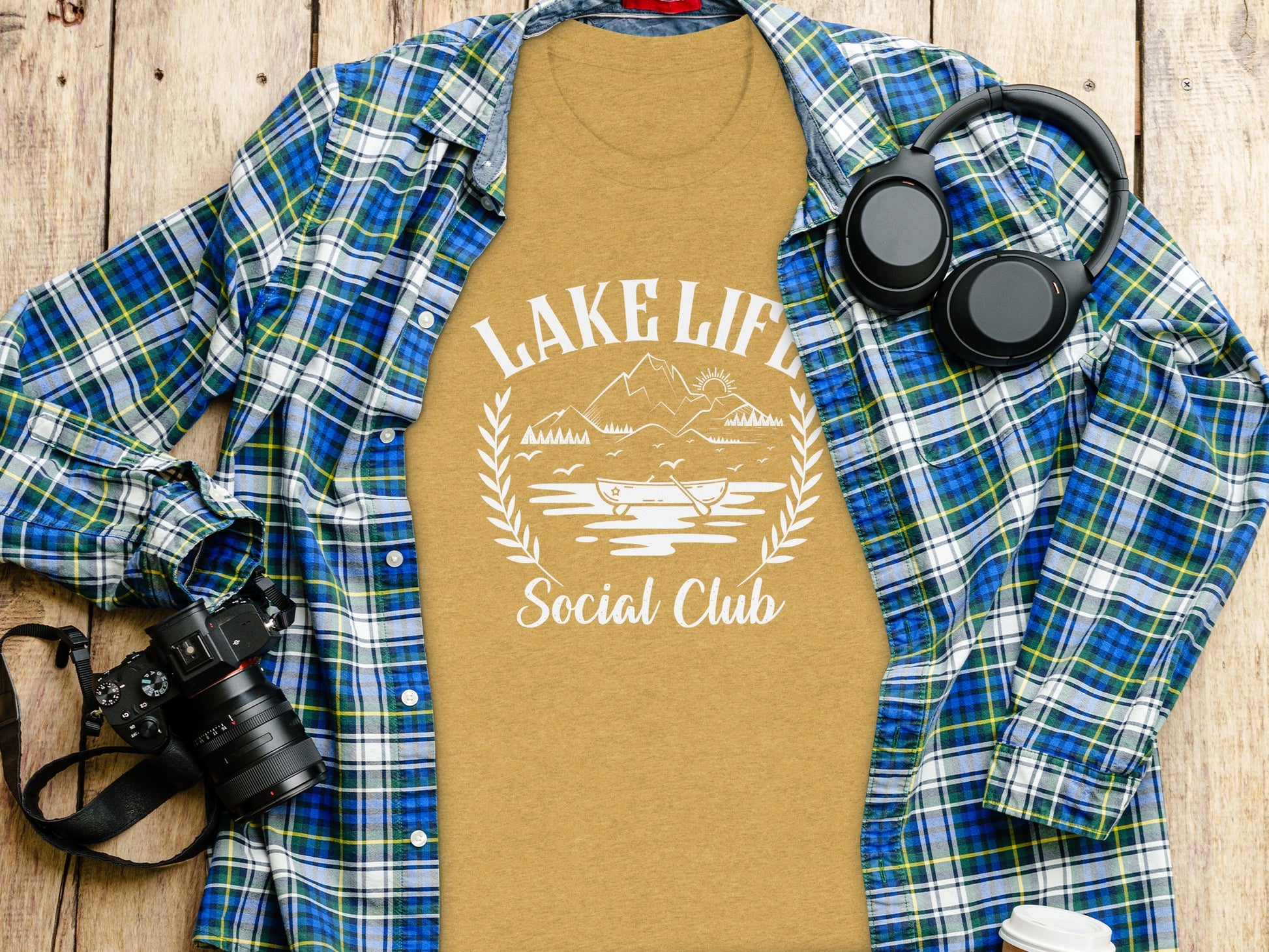 Lake Life Social Club Boating Outdoor Activity T-Shirt T-Shirt - Outdoor & Adventure Collection - Mile Marker 16 Gear by Cloud 16 Clothing Co.