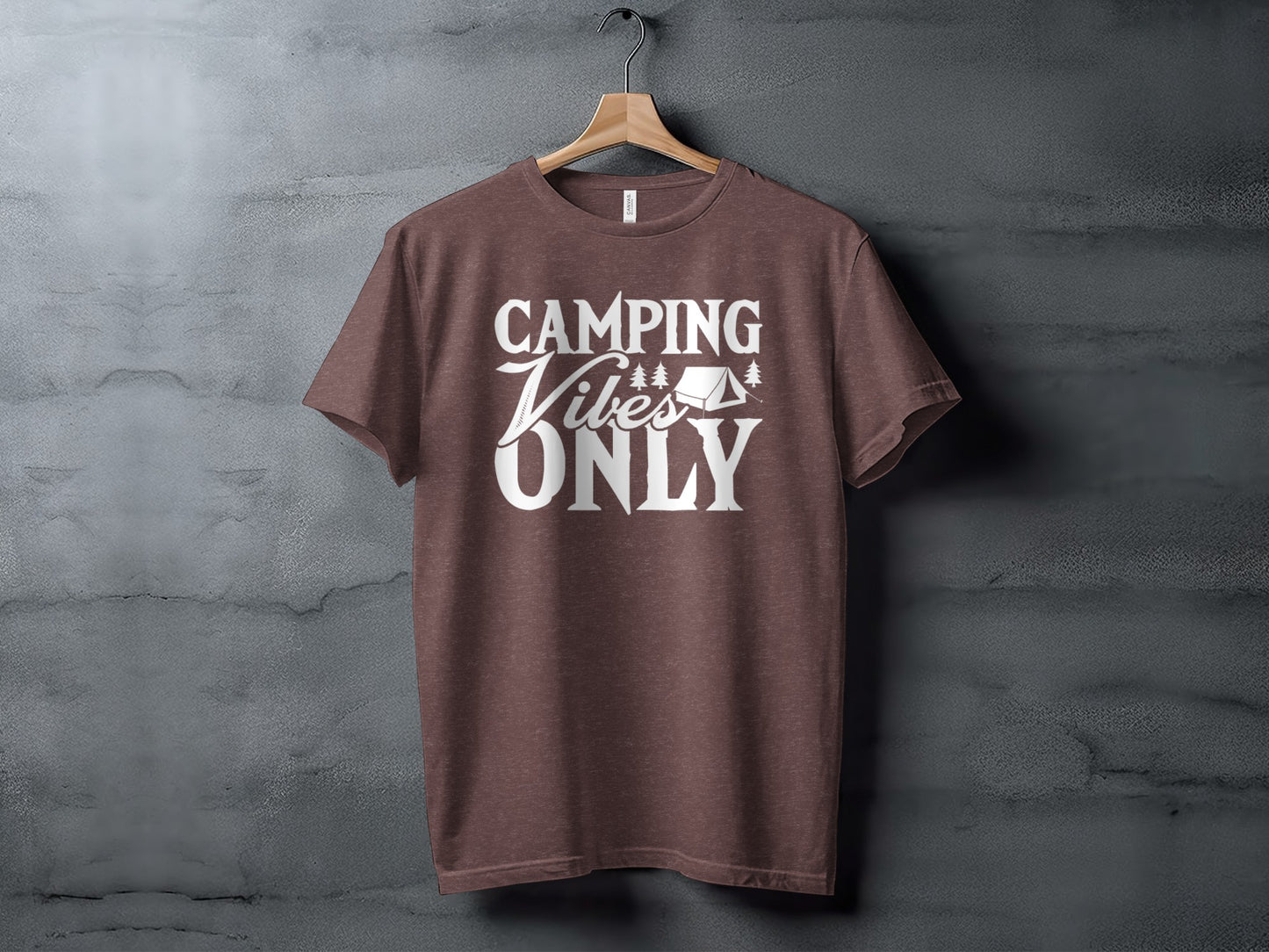 Camping Vibes Only With Tent Graphic Camping T-Shirt T-Shirt - Outdoor & Adventure Collection - Mile Marker 16 Gear by Cloud 16 Clothing Co.