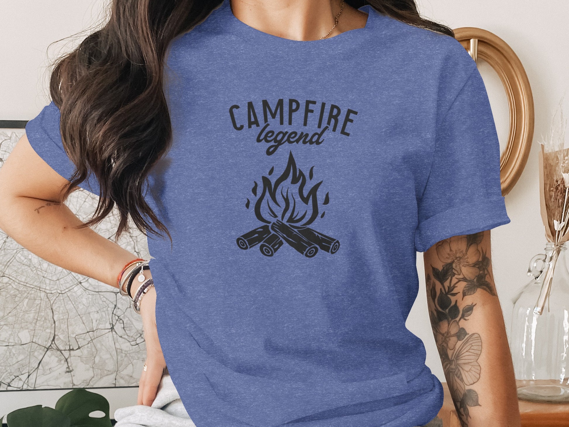 Campfire Legend Nature Graphic Adventure Outdoor T-Shirt T-Shirt - Outdoor & Adventure Collection - Mile Marker 16 Gear by Cloud 16 Clothing Co.