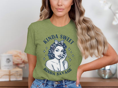 Kinda Sweet Kinda Savage Graphic Tee for Bold Style