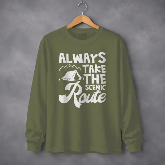 Always Take The Scenic Route Graphic Tee