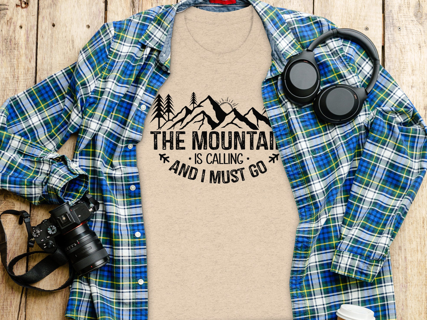 The Mountain Is Calling And I Must Go Great Outdoors T-Shirt T-Shirt - Outdoor & Adventure Collection - Mile Marker 16 Gear by Cloud 16 Clothing Co.