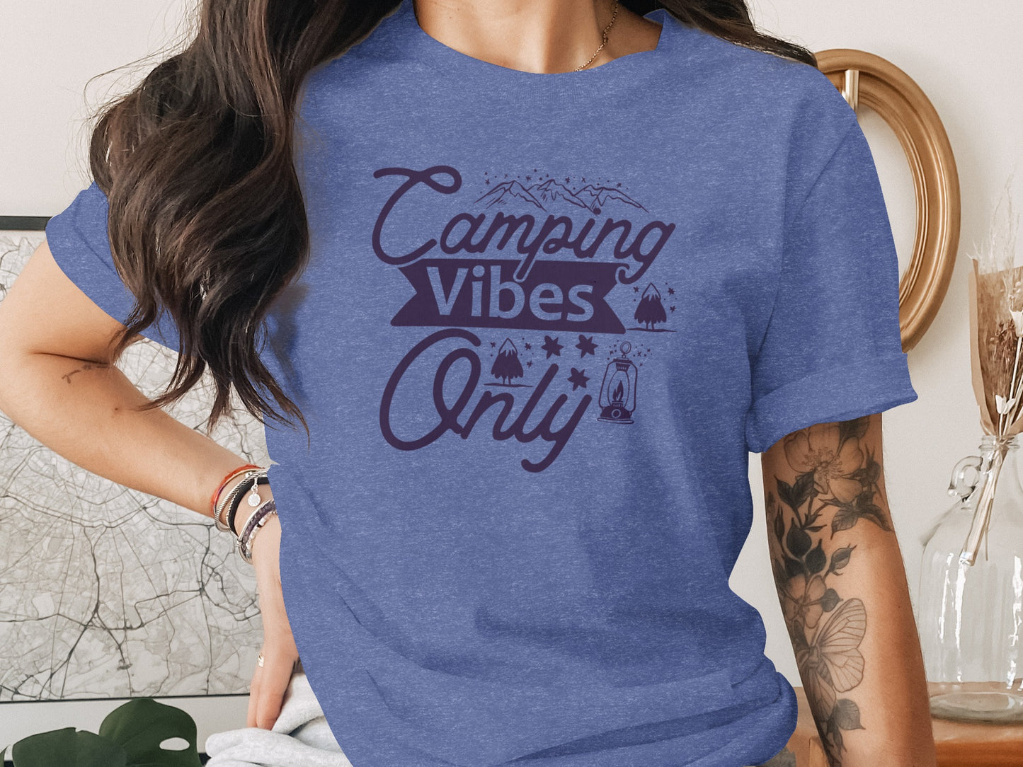 Camping Vibes Only Graphic Adventure Outdoor T-Shirt T-Shirt - Outdoor & Adventure Collection - Mile Marker 16 Gear by Cloud 16 Clothing Co.