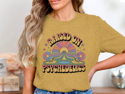 Raised On Psychedelics Graphic Tee Vintage Style