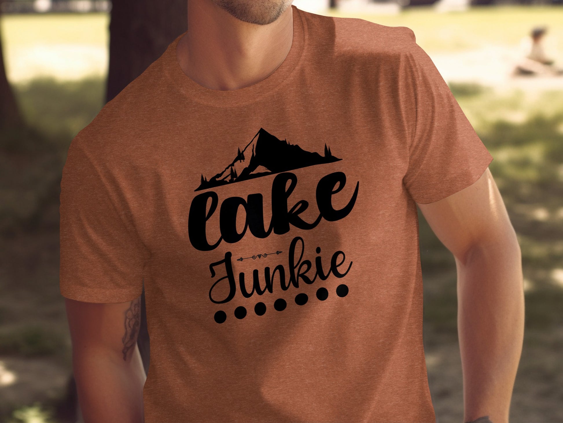 Lake Junkie Nature Lover Mountain Graphic Adventure T-Shirt T-Shirt - Outdoor & Adventure Collection - Mile Marker 16 Gear by Cloud 16 Clothing Co.