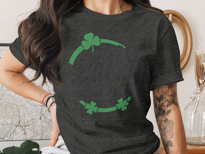 Lucky Shamrock Graphic T-shirt with Clover Design