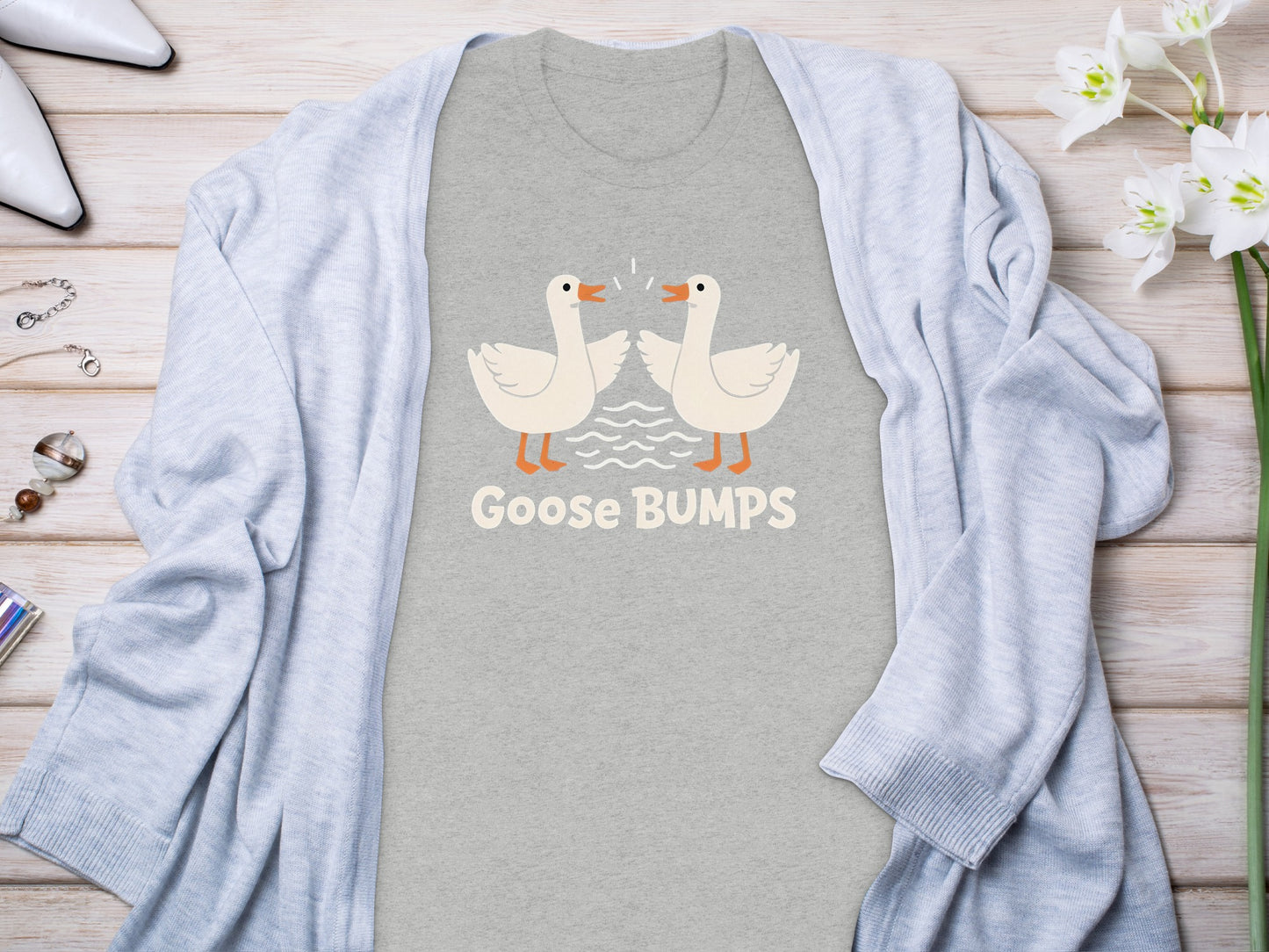 Goose Bumps Graphic Design Casual Wear Shirt