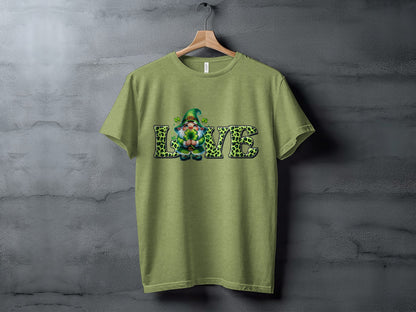 Love Leprechaun Clover Green Graphic T-Shirt