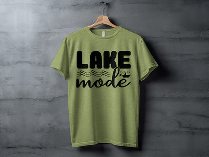 Lake Mode With Fishing Design Graphic Great Outdoors T-Shirt T-Shirt - Outdoor & Adventure Collection - Mile Marker 16 Gear by Cloud 16 Clothing Co.