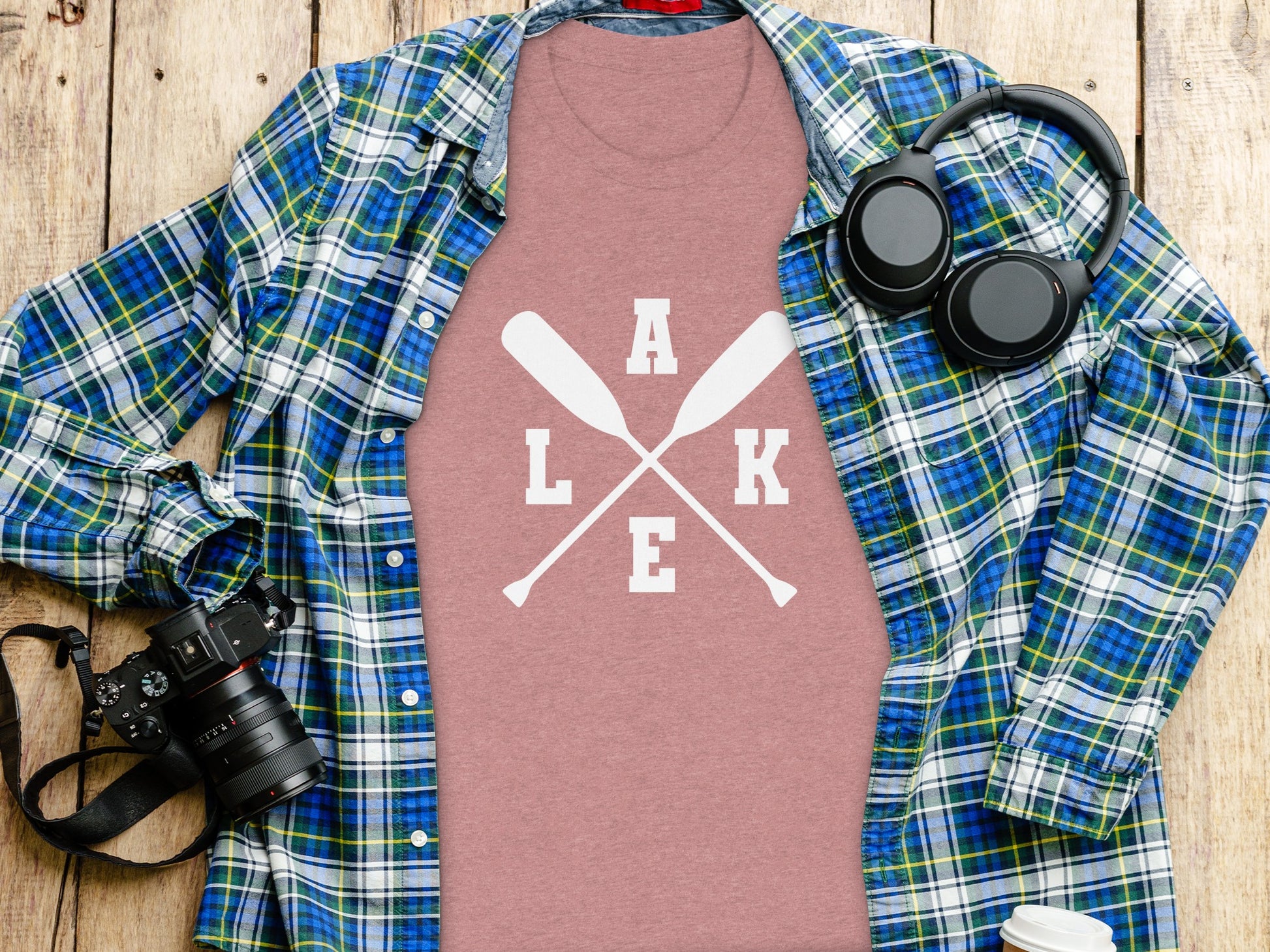 A Lake With Paddle Outdoors Adventure Summer Vacation T-Shirt T-Shirt - Outdoor & Adventure Collection - Mile Marker 16 Gear by Cloud 16 Clothing Co.