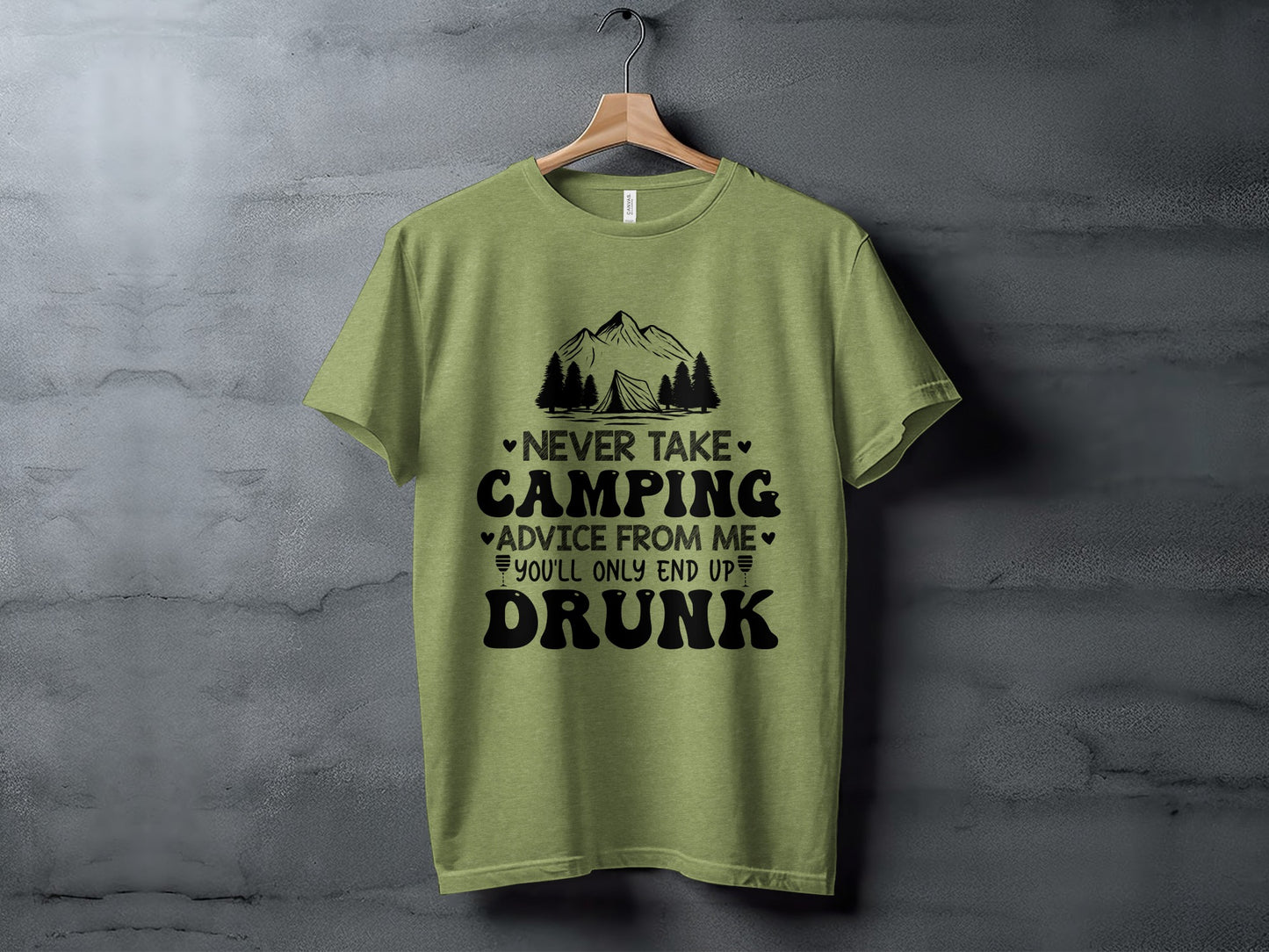 Never Take Camping Advice Funny Camping Slogan T-Shirt T-Shirt - Outdoor & Adventure Collection - Mile Marker 16 Gear by Cloud 16 Clothing Co.
