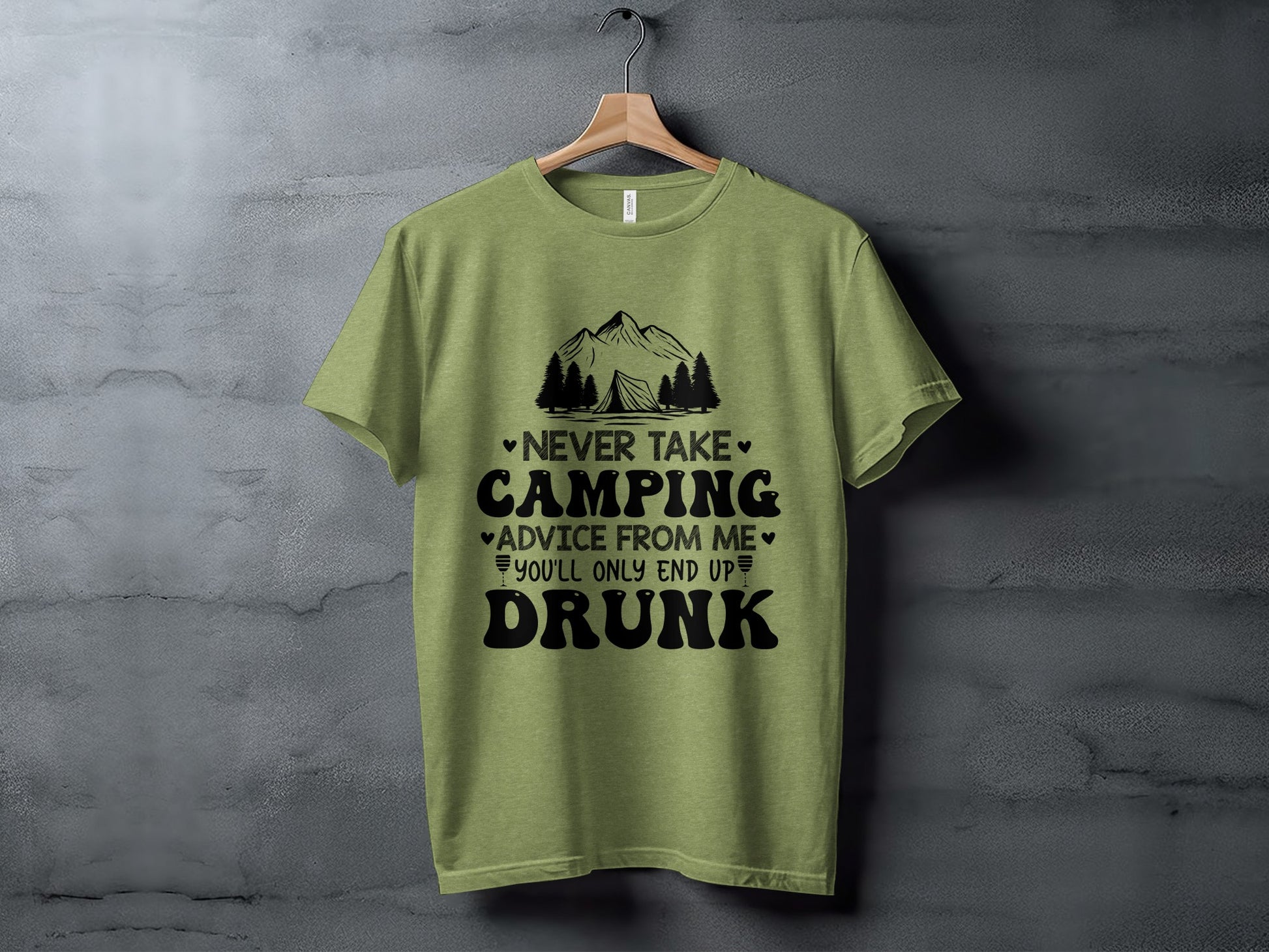 Never Take Camping Advice Funny Camping Slogan T-Shirt T-Shirt - Outdoor & Adventure Collection - Mile Marker 16 Gear by Cloud 16 Clothing Co.
