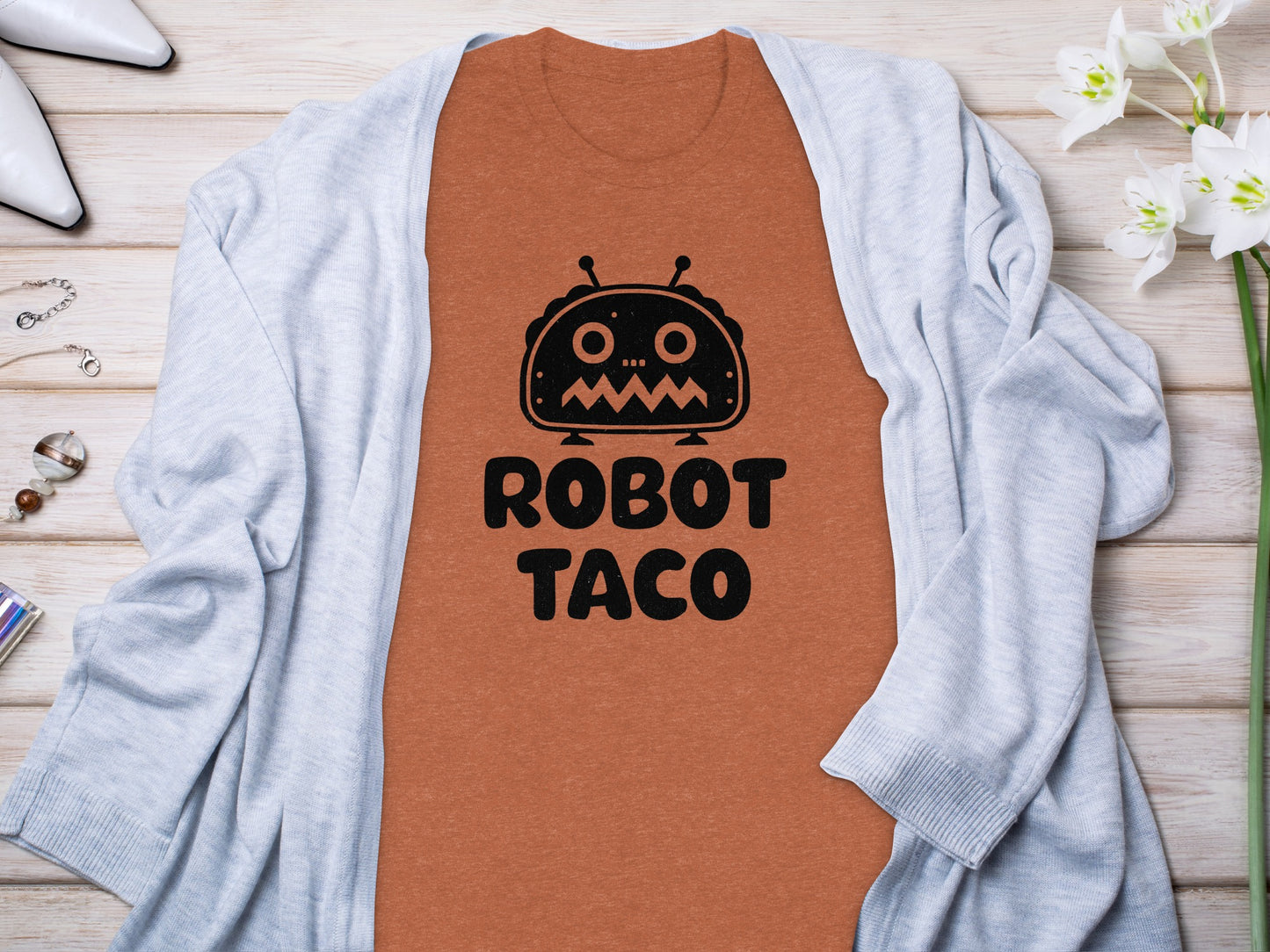 Quirky Robot Taco Design Makes Great Casual Tee